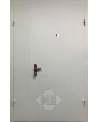 металлическая тамбурная двустворчатая дверь отделка нитроэмаль с глазком в туле