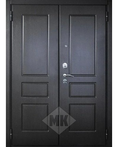 тамбурная двустворчатая дверь отделка мдф с двух сторон в туле