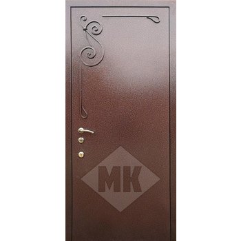 металлическая дверь с ковкой отделка порошковое напыление, два замка на выбор
